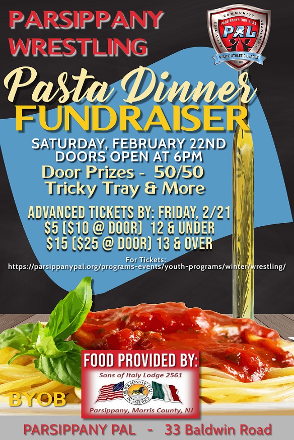 PAL Wrestling Pasta Dinner Fundraiser 2425 Paper Copy (2)